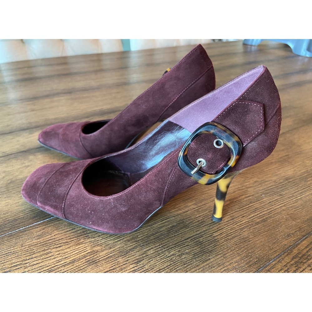 👉🏼SALE👈🏼 Via Spiga Plum w/ Leopard Suede Heels
